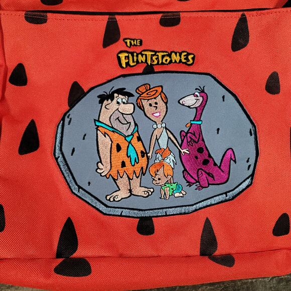 Vintage Flintstones Drawstring Backpack Satchel Bag display picture 1